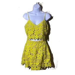 Lovers + Friends 2 piece lace skirt set